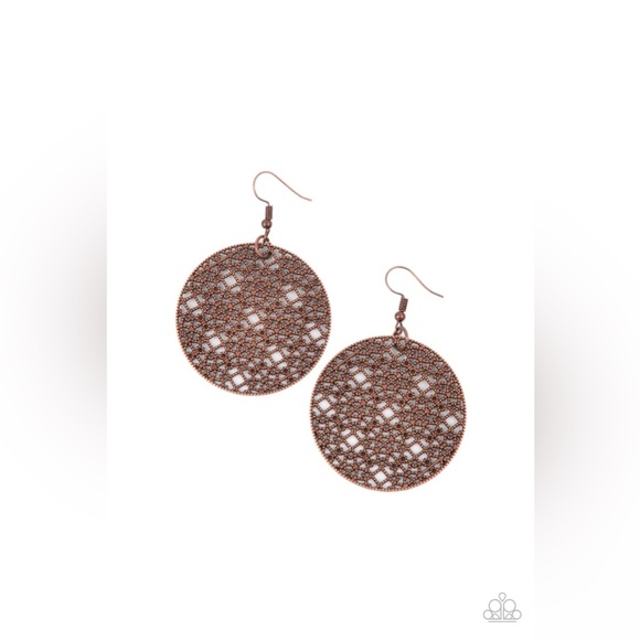 Jewelry - Metallic Mosaic Copper Earring